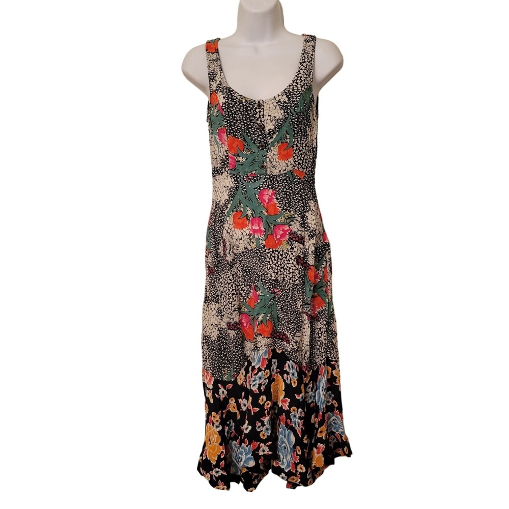 Maeve Anthro Floral Sleeveless Dress XS VIOLETTE Coquette Dainty Fairie Gypsy